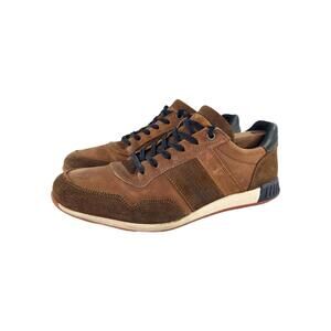 BullBoxer Taryk Low Top Leather Suede Sneakers US 9 Mens Brown Lace Up Shoes
